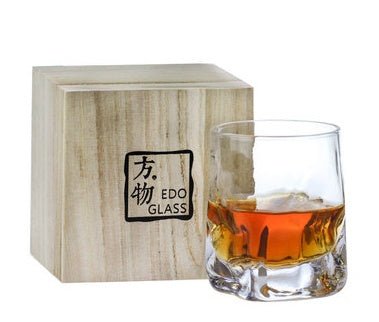 Edo Kiroko Crumple Botttom Japanese Whiskey Glass - Brooklyn Wax - Glassware