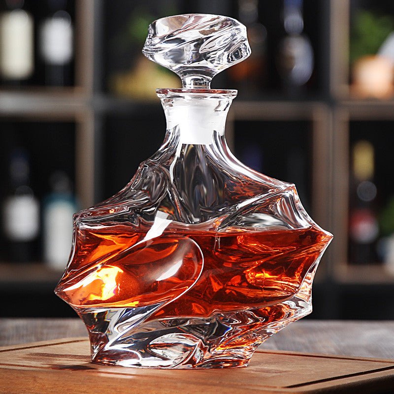 Kagami Bending Crystal Whiskey Decanter - Brooklyn Wax - Glassware