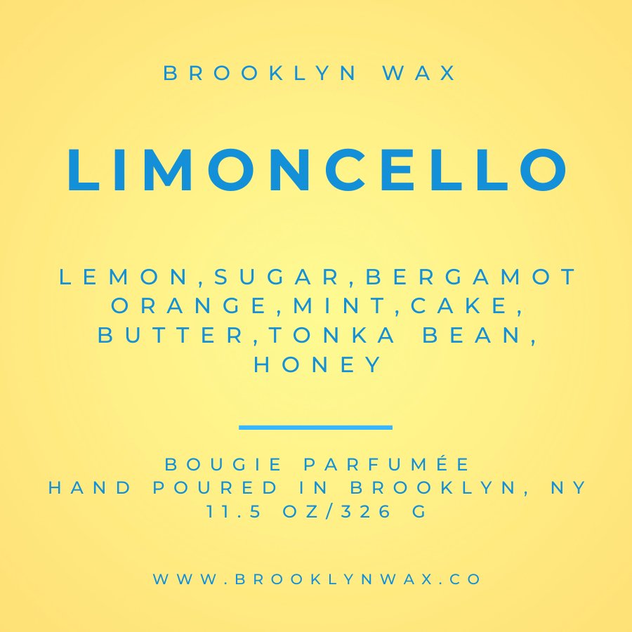 Limoncello Scented Candle 11.5oz - Brooklyn Wax