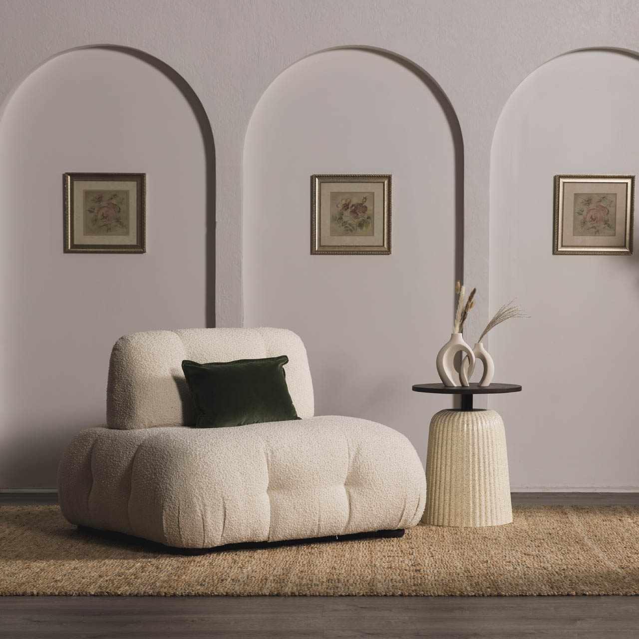 Lonut Checkered Jute Area Rug - Brooklyn Wax - Rugs