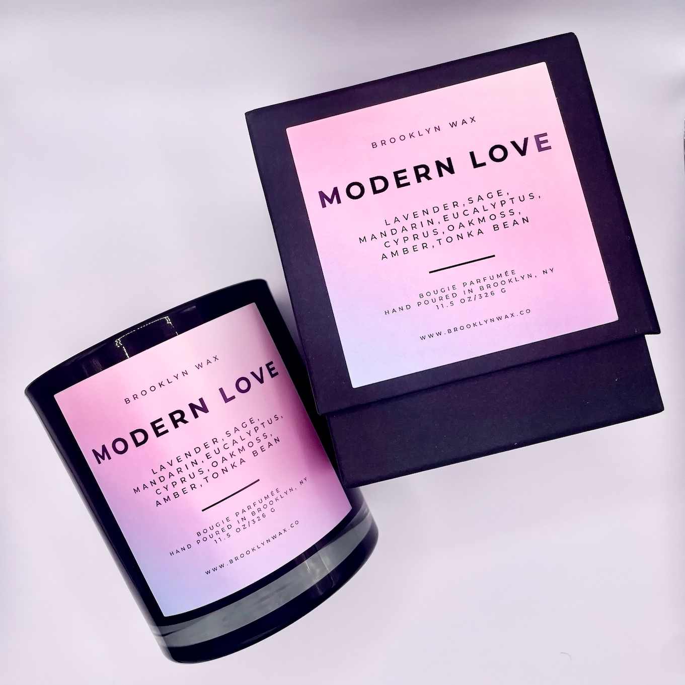 Modern Love Scented Candle with gift box 11.5oz - Brooklyn Wax