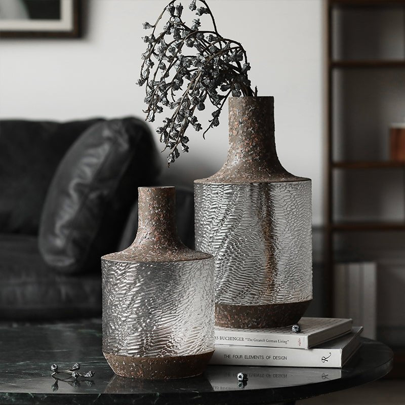 Nordic - Japanese Glass & Porcelain Vase – Sculptural Minimalist Vessel - Brooklyn Wax - Vase