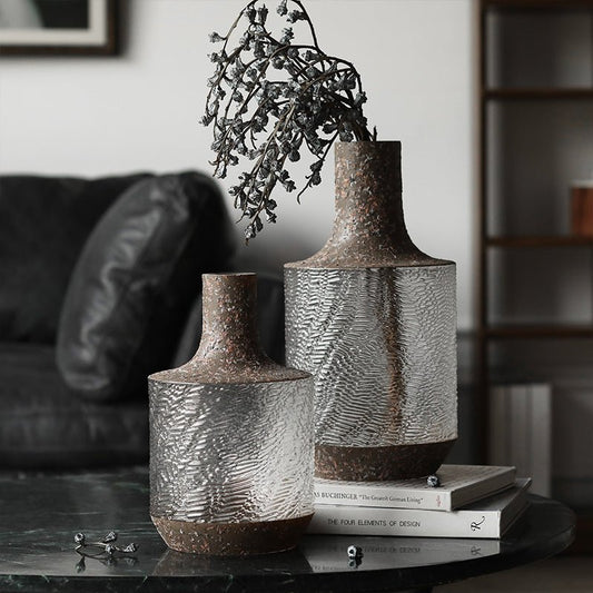 Nordic - Japanese Glass & Porcelain Vase – Sculptural Minimalist Vessel - Brooklyn Wax - Vase
