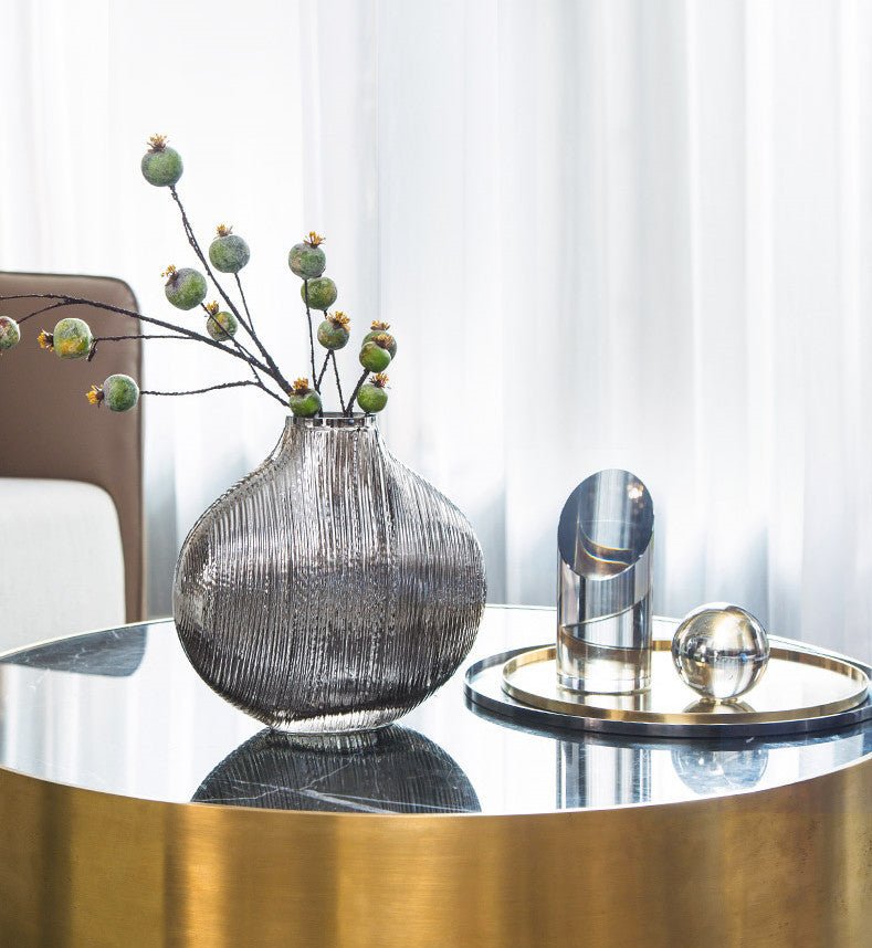 Silverband Vase – Nordic Glass Minimalism - Brooklyn Wax - Candle