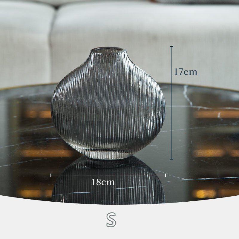Silverband Vase – Nordic Glass Minimalism - Brooklyn Wax - Candle