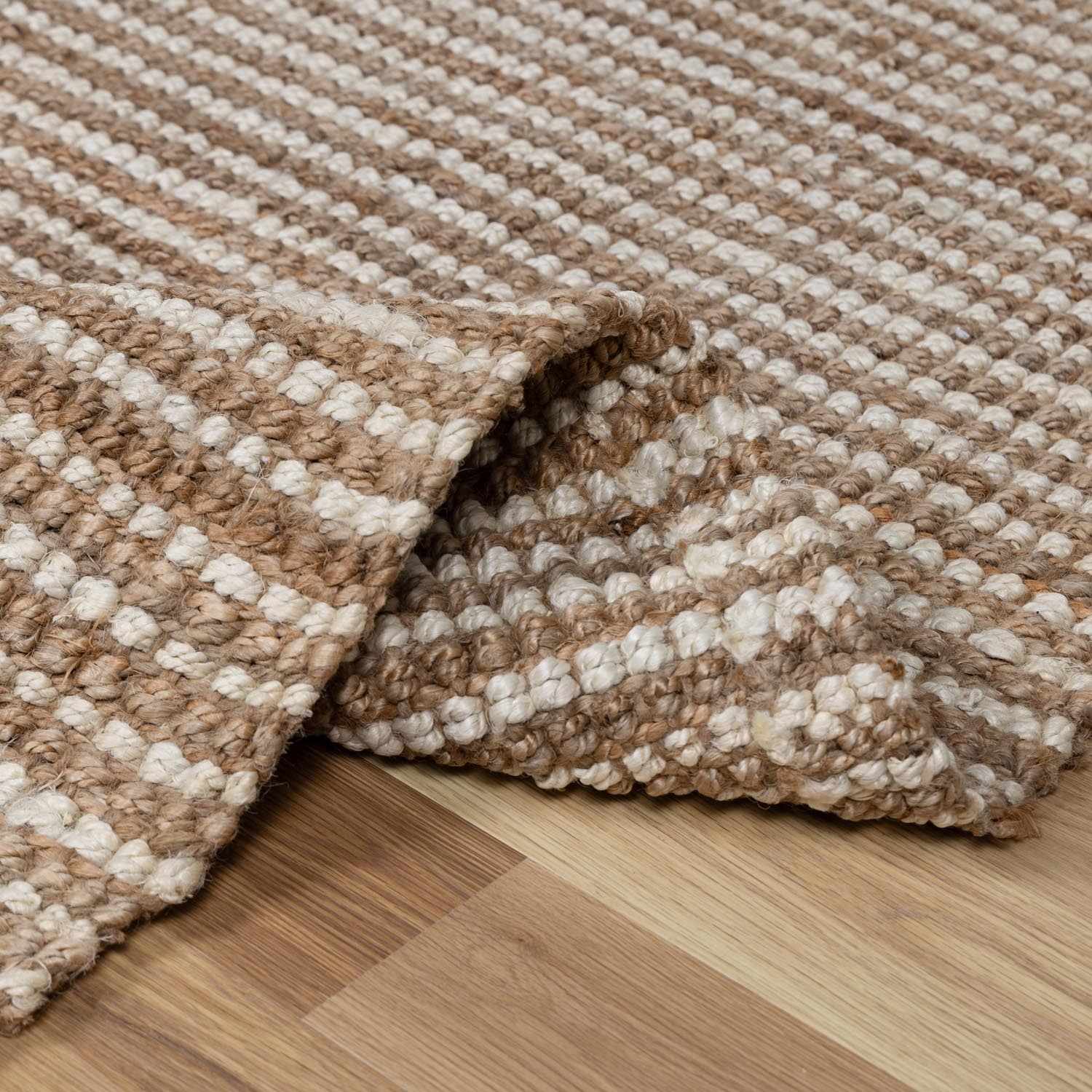 Ambel Tan Camel Jute Area Rug - Brooklyn Wax - Rugs