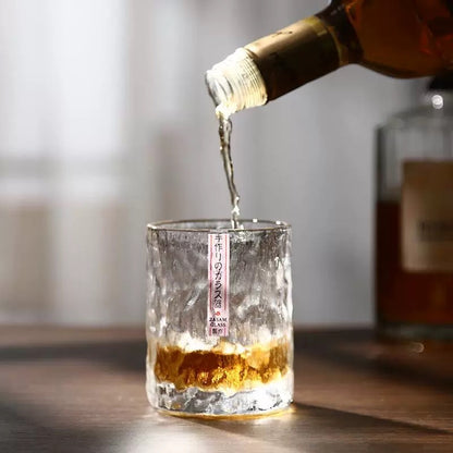 Japanese Tree Pattern Crystal Whisky Glass