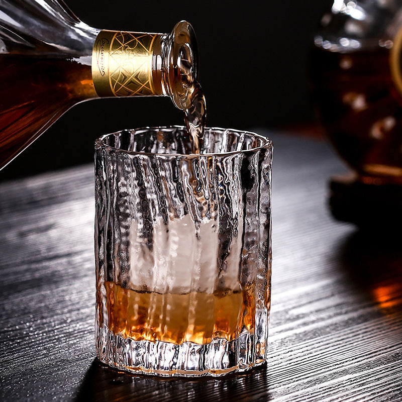 Japanese Tree Pattern Crystal Whisky Glass