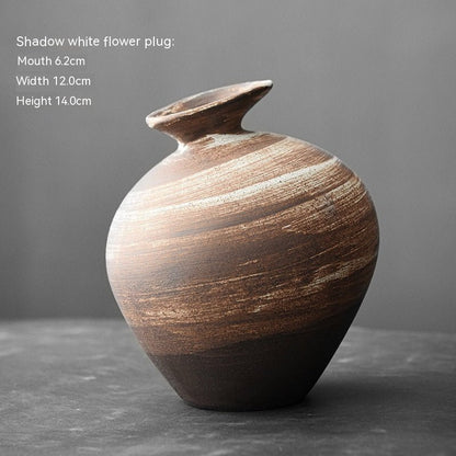 Japanese Coarse Pottery “Big Belly” Vase – Sculptural Zen Vessel - Brooklyn Wax - Vase