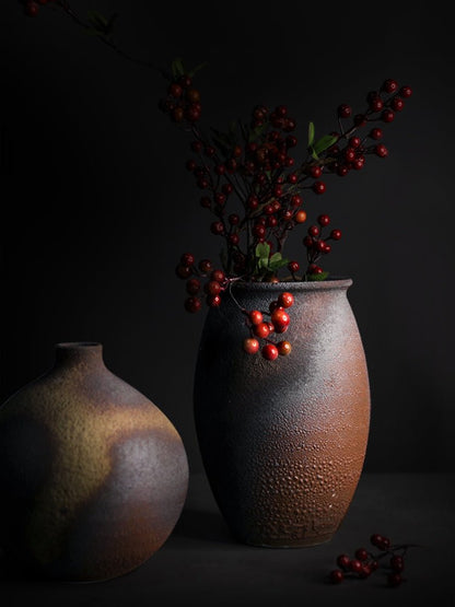 Jōmon Stoneware Vase – Ancient - Fired Wabi - Sabi Ceramic - Brooklyn Wax - Vase