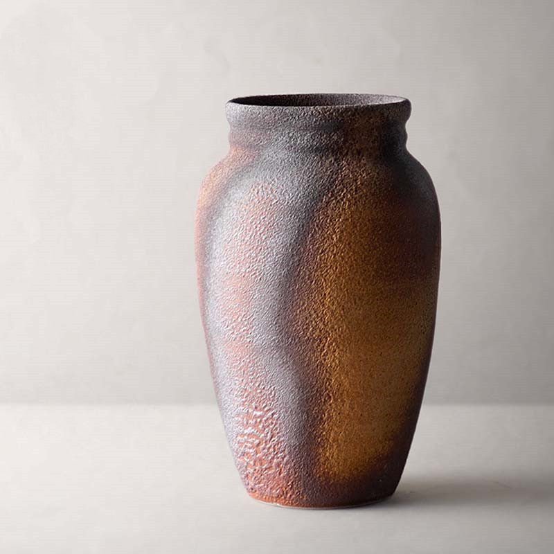 Jōmon Stoneware Vase – Ancient - Fired Wabi - Sabi Ceramic - Brooklyn Wax - Vase