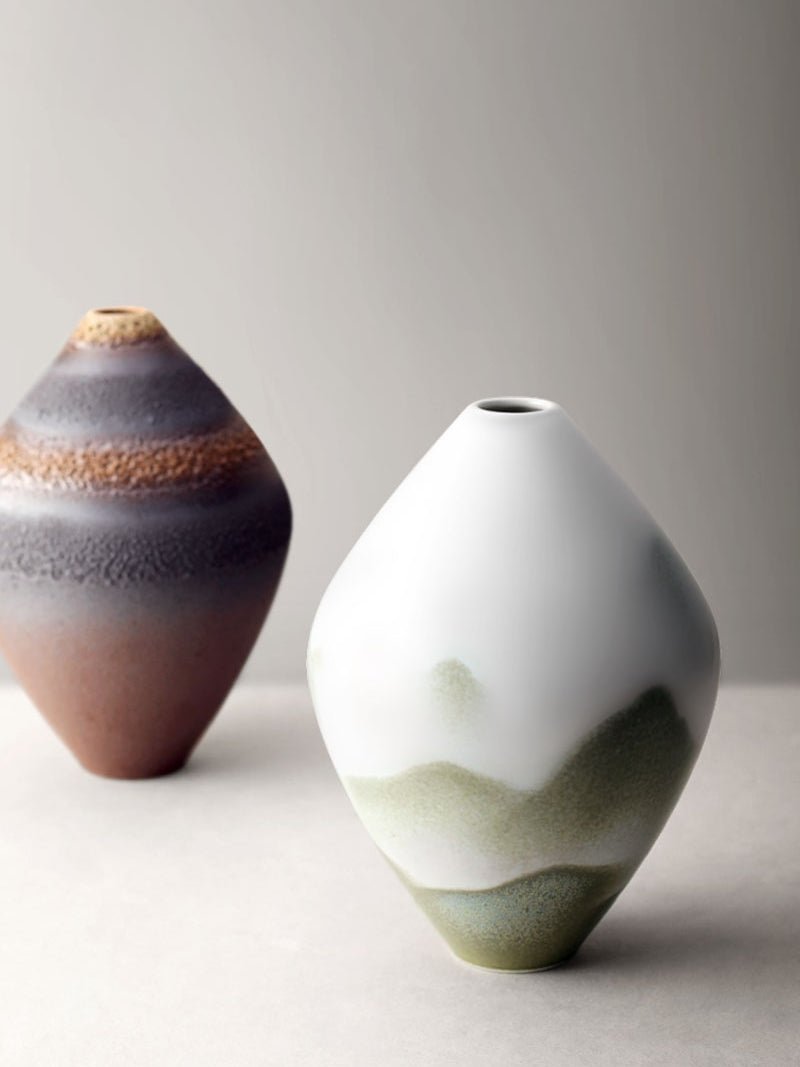 Kasumi Stoneware Vase – Handmade Wabi - Sabi Ceramic - Brooklyn Wax - Vase