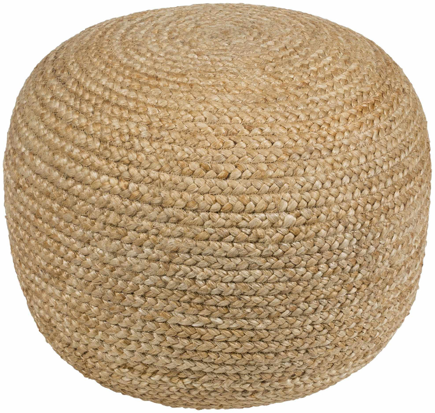 Kaumakani Knitted Jute Round Pouf - Brooklyn Wax - Poufs
