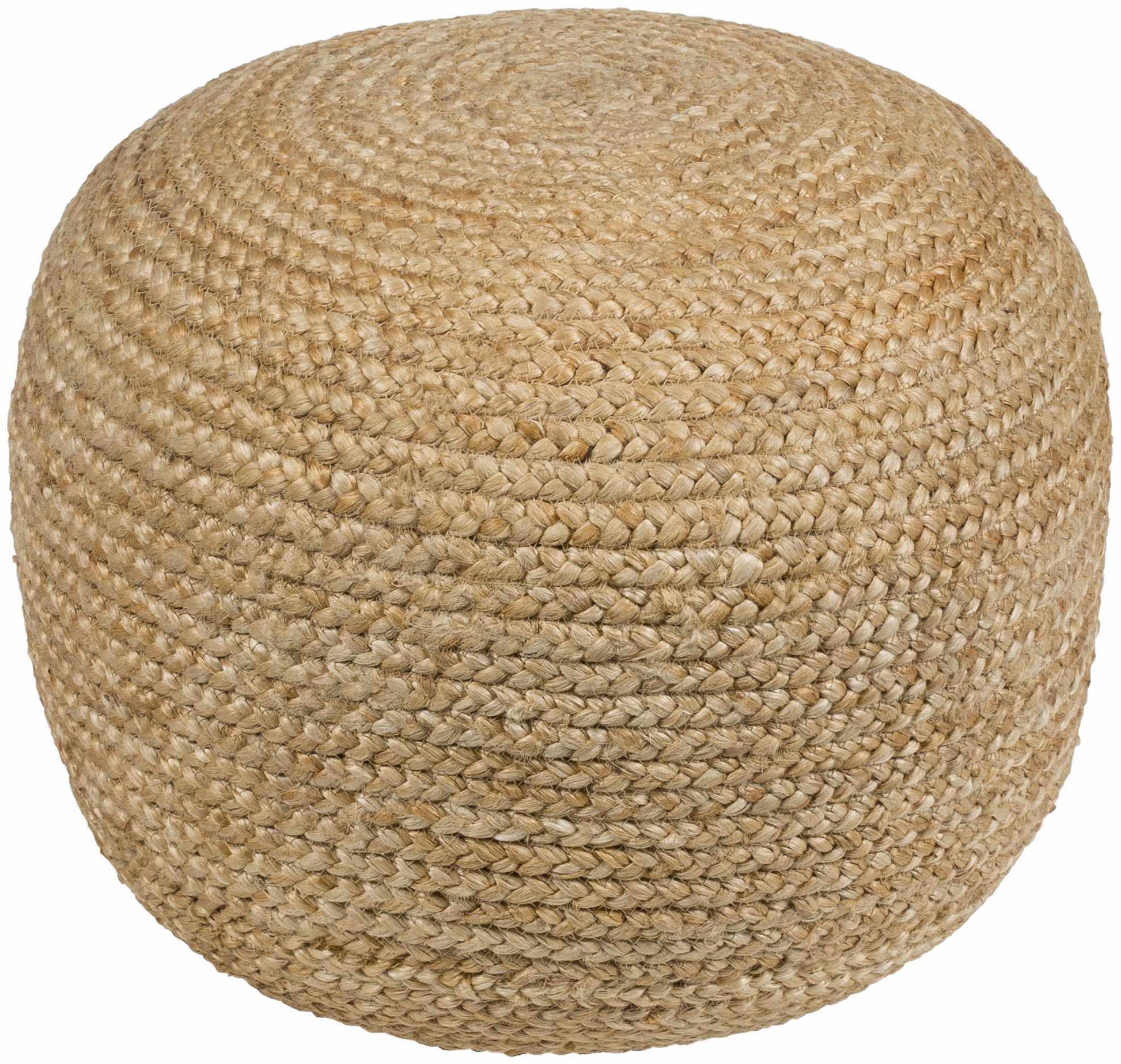 Kaumakani Knitted Jute Round Pouf - Brooklyn Wax - Poufs