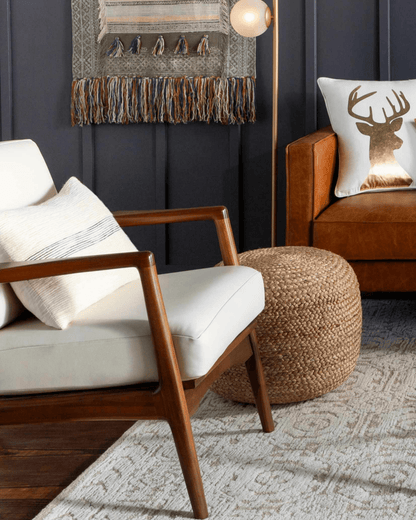 Kaumakani Knitted Jute Round Pouf - Brooklyn Wax - Poufs