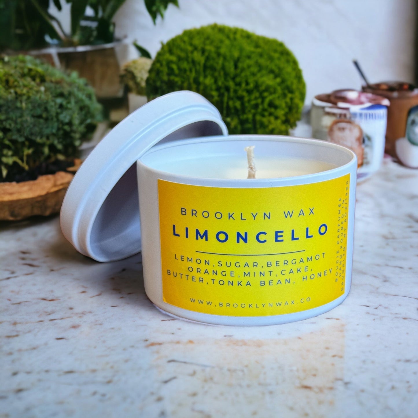 Limoncello Scented Candle Tin 6oz - Brooklyn Wax