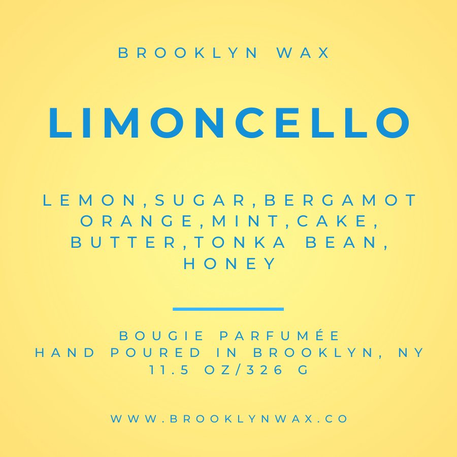 Limoncello Scented Candle 11.5oz - Brooklyn Wax