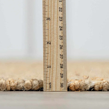 Lonut Checkered Jute Area Rug - Brooklyn Wax - Rugs