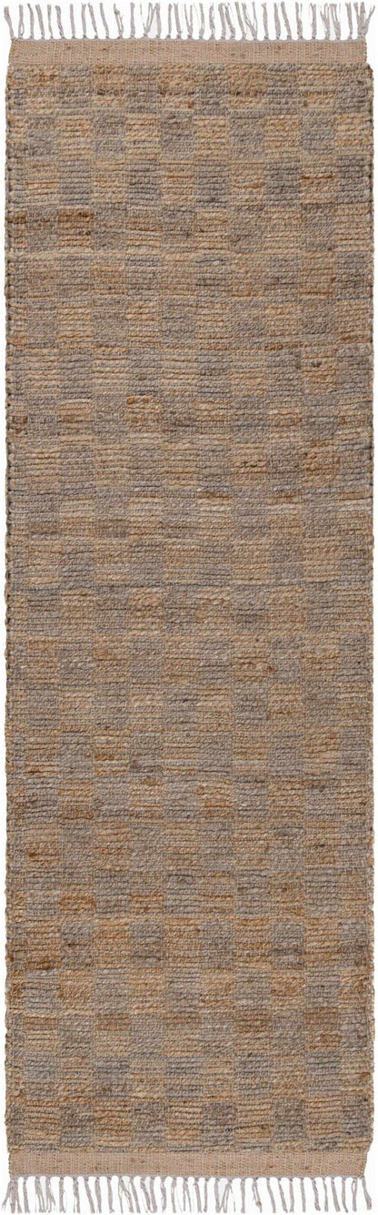 Lonut Checkered Jute Area Rug - Brooklyn Wax - Rugs