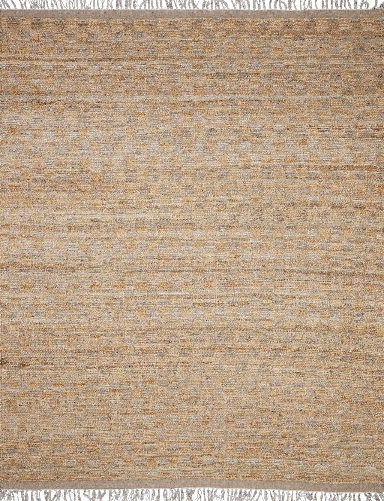 Lonut Checkered Jute Area Rug - Brooklyn Wax - Rugs