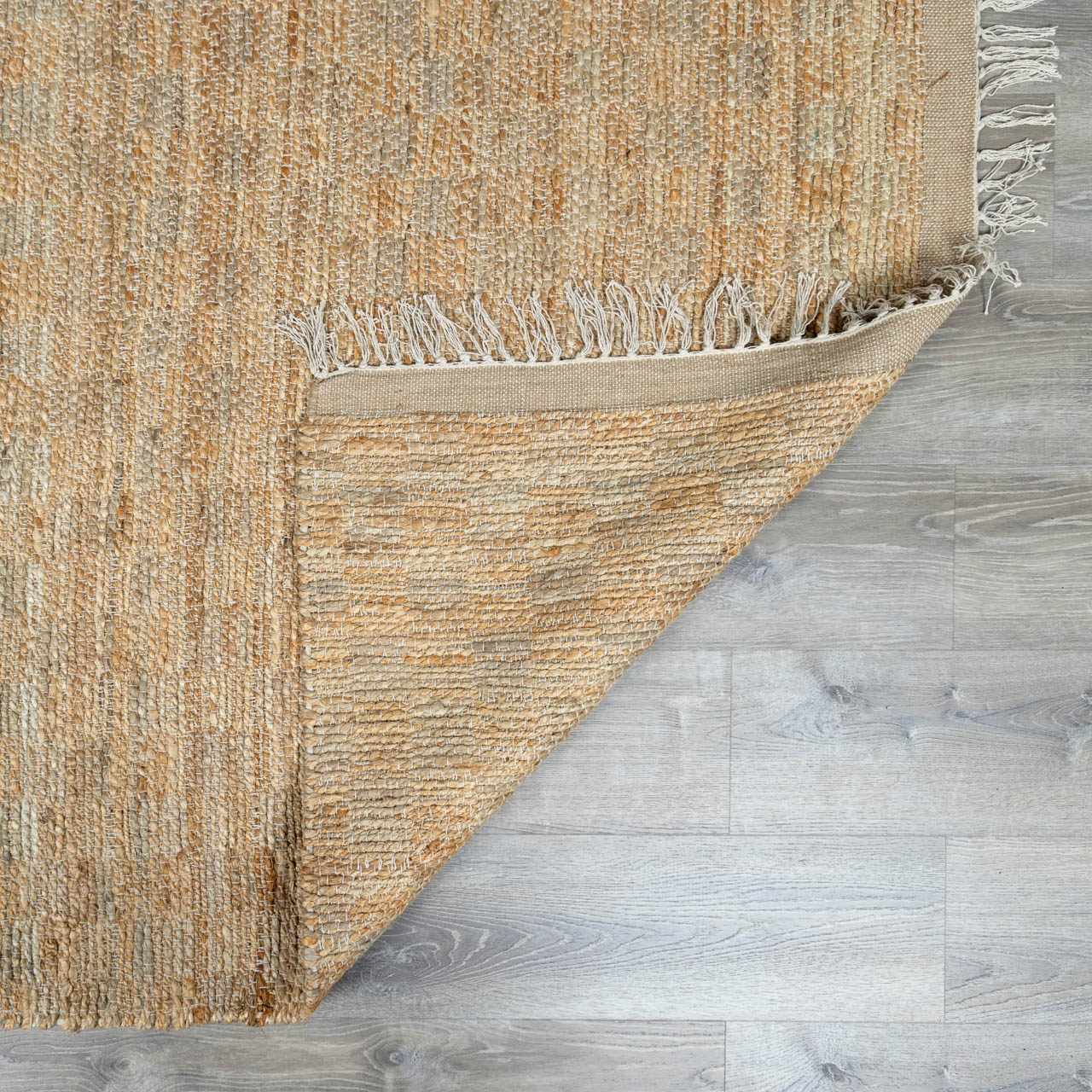 Lonut Checkered Jute Area Rug - Brooklyn Wax - Rugs