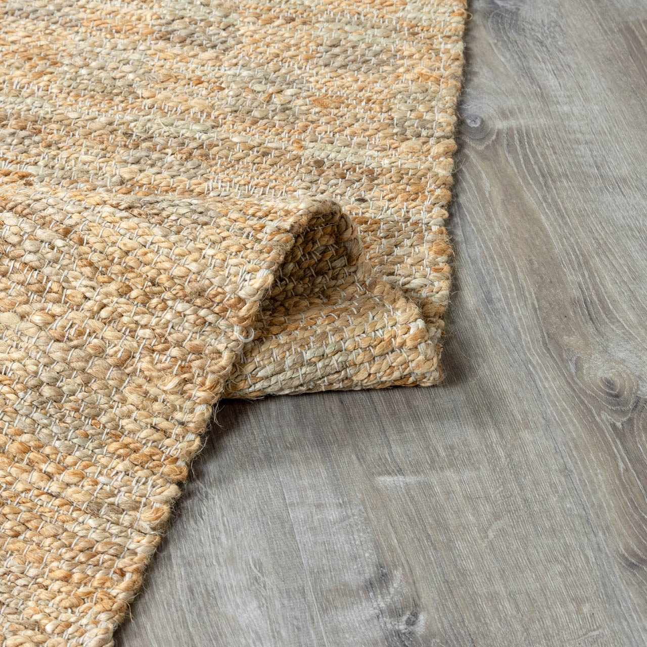 Lonut Checkered Jute Area Rug - Brooklyn Wax - Rugs