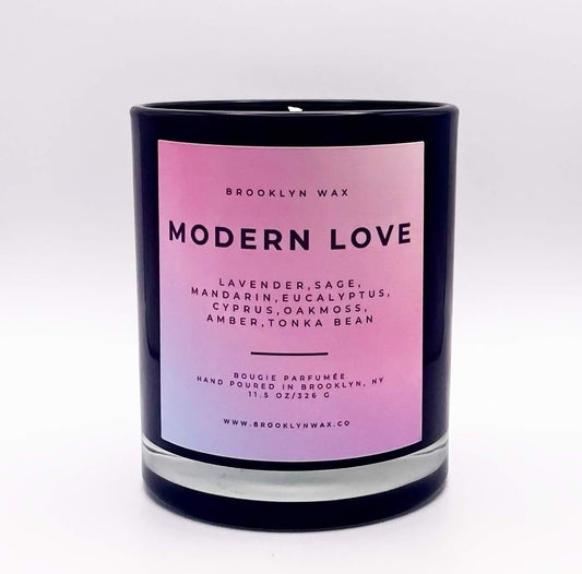 Modern Love Scented Candle on white 11.5oz - Brooklyn Wax