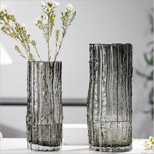 Nordic Light Japandi Rock Glass Vase - Brooklyn Wax - Vase