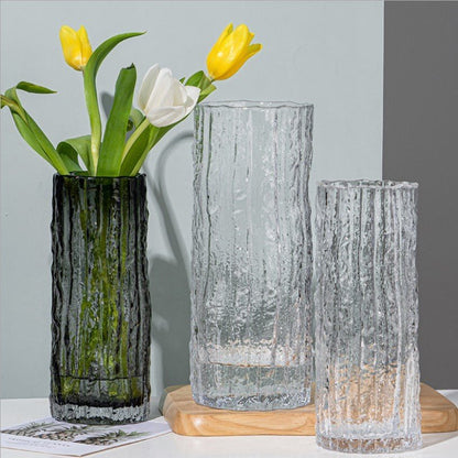 Nordic Light Japandi Rock Glass Vase - Brooklyn Wax - Vase