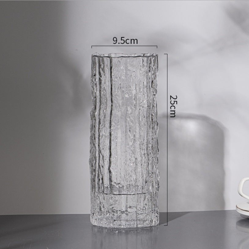 Nordic Light Japandi Rock Glass Vase - Brooklyn Wax - Vase