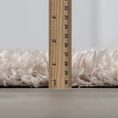 Siari Solid Oatmeal Shag Rug - Brooklyn Wax - Rugs