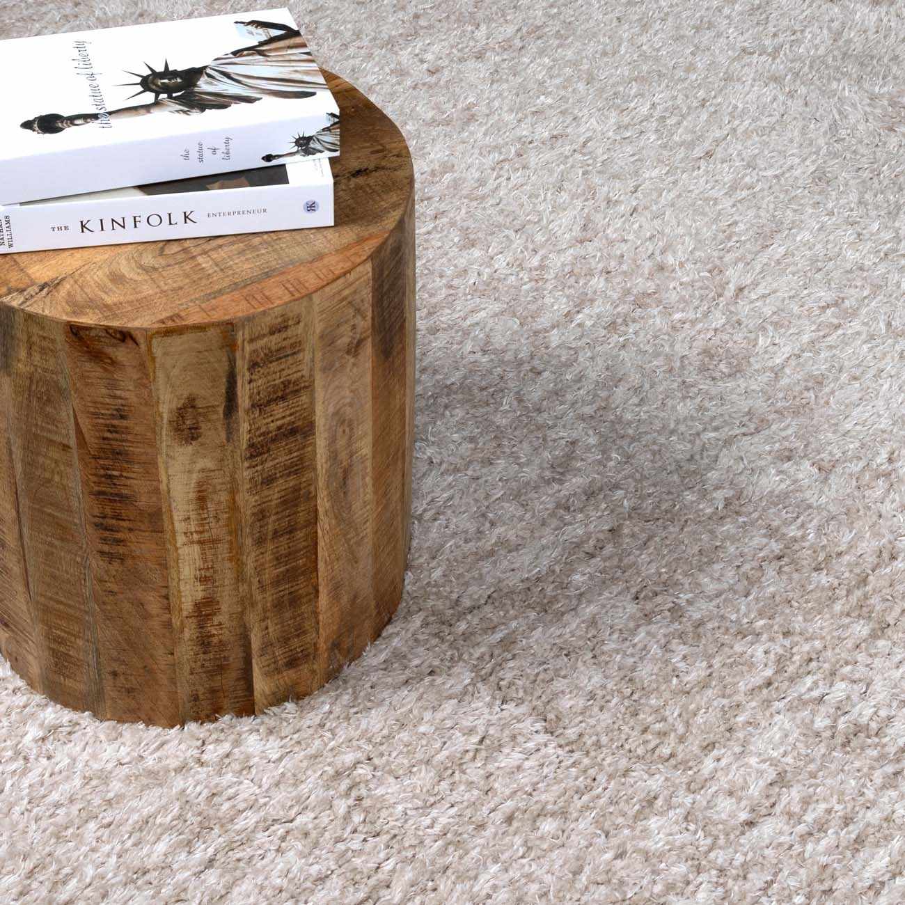 Siari Solid Oatmeal Shag Rug - Brooklyn Wax - Rugs