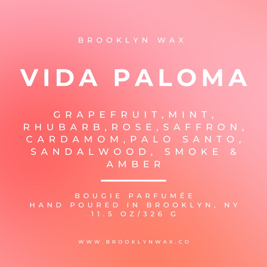 Vida Paloma Candle 11.5oz - Brooklyn Wax