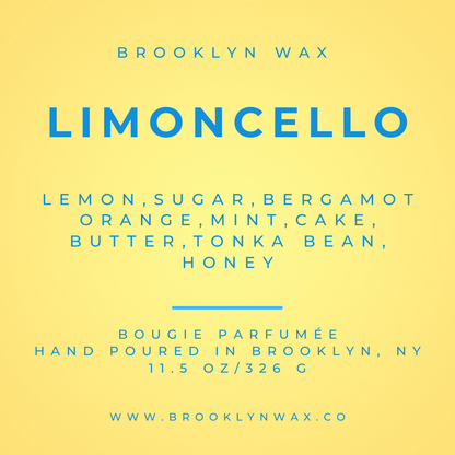 Brooklyn Wax Limoncello Candle label